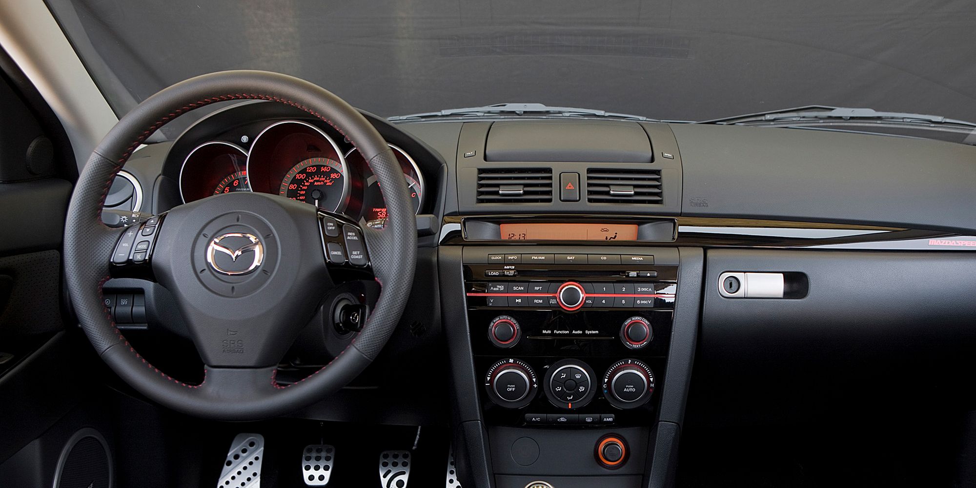 The interior of the first generation Mazdaspeed 3