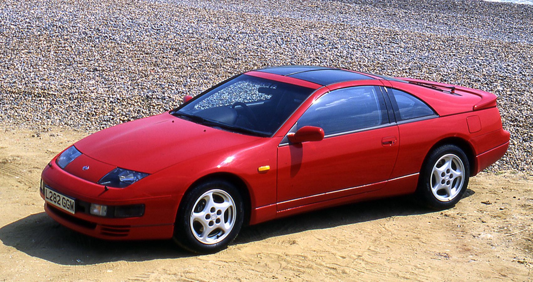 Front 3/4 view of a red 300ZX
