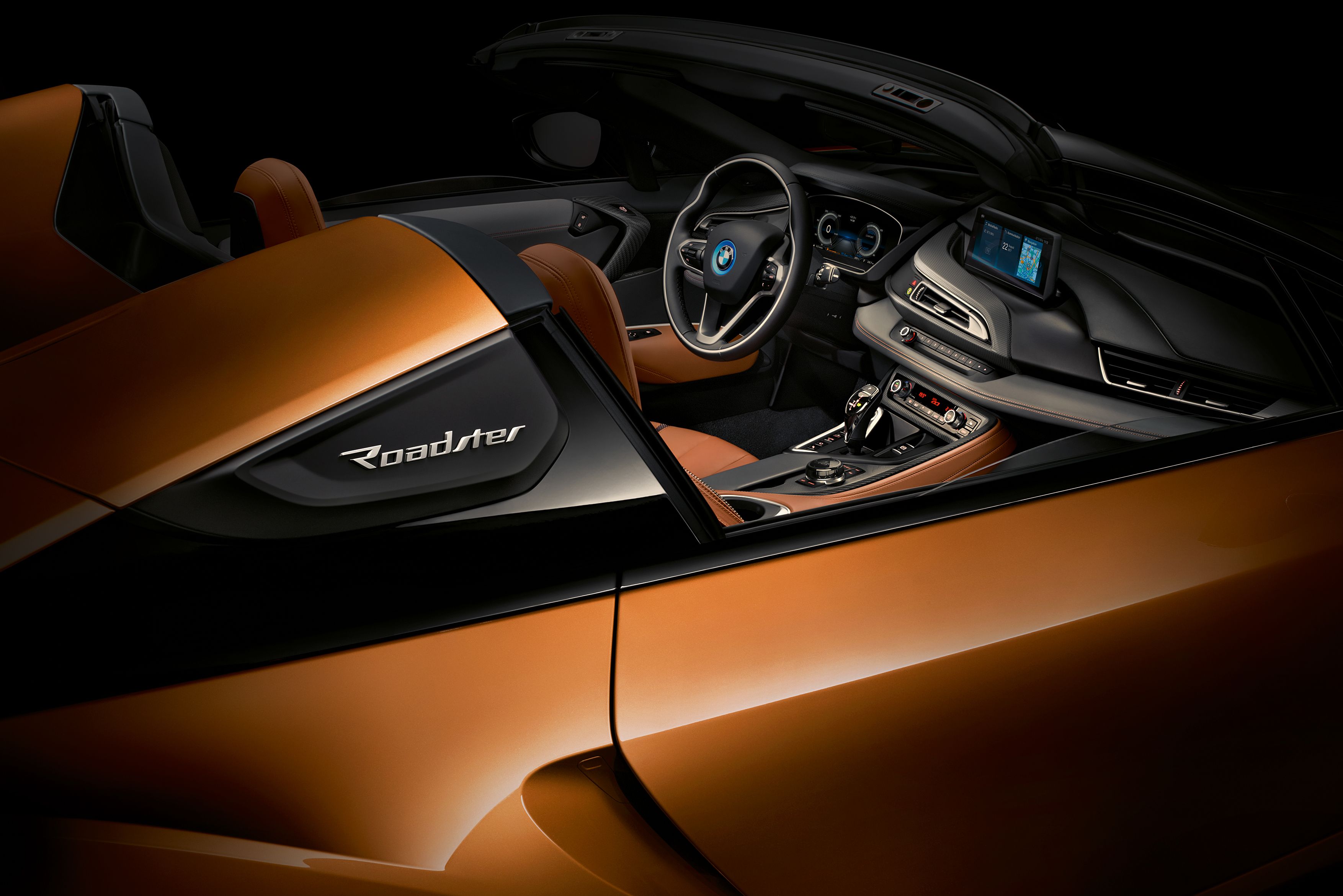 BMW i8 Roadster Orange Interior 
