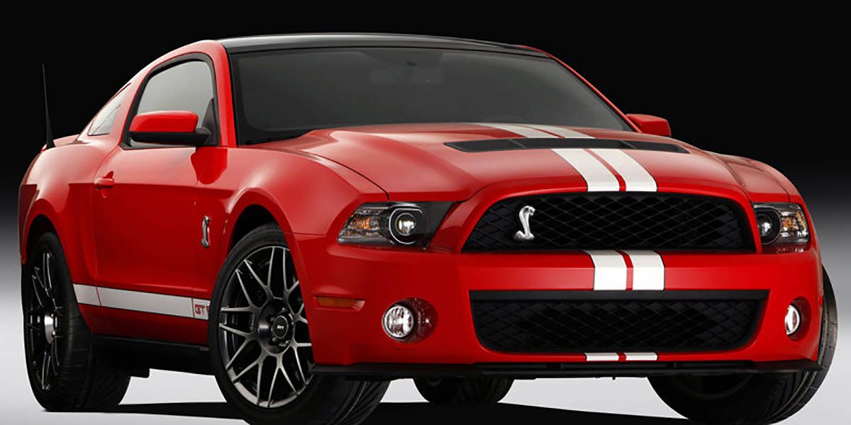 Rendering of a red 2011 Ford Mustang Shelby GT500 