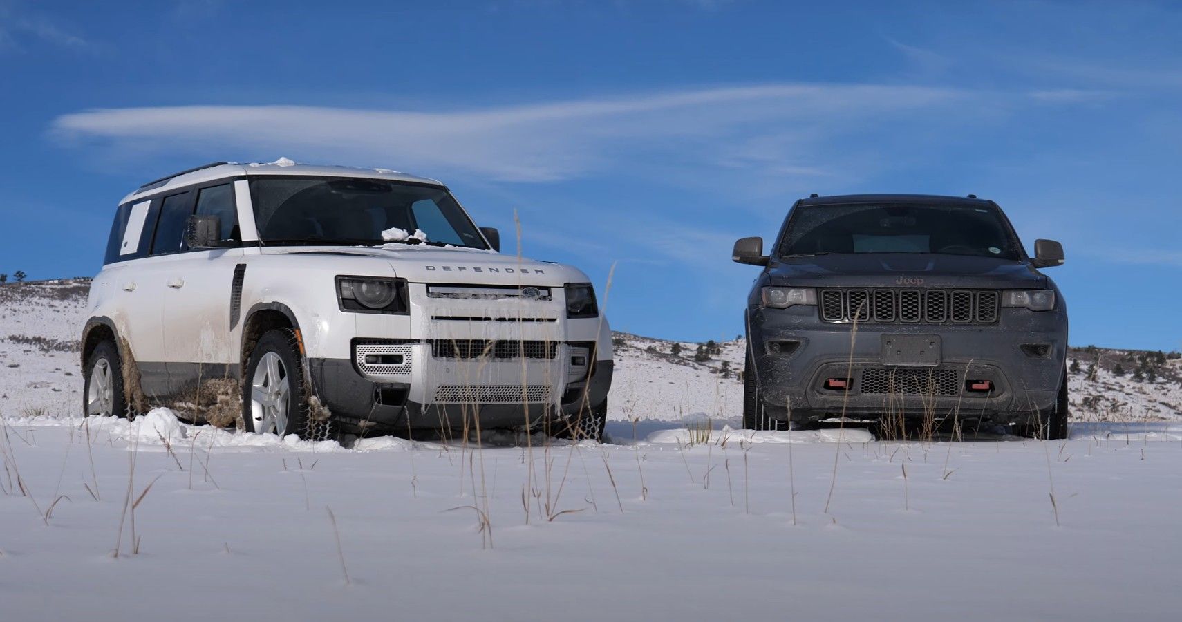 Grand Cherokee Vs Land Rover Defender snow