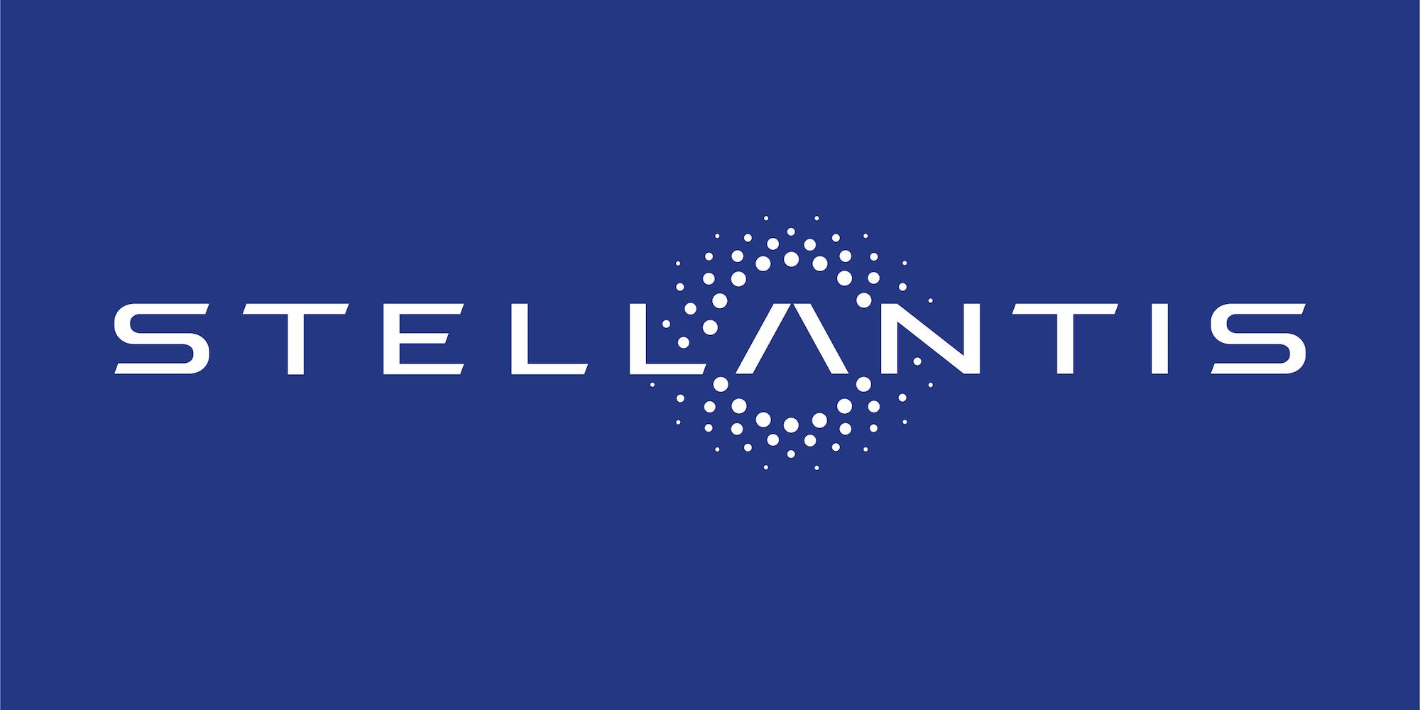 Stellantis logo blue background