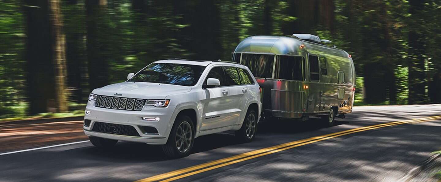 White 2021 Jeep Cherokee Towing