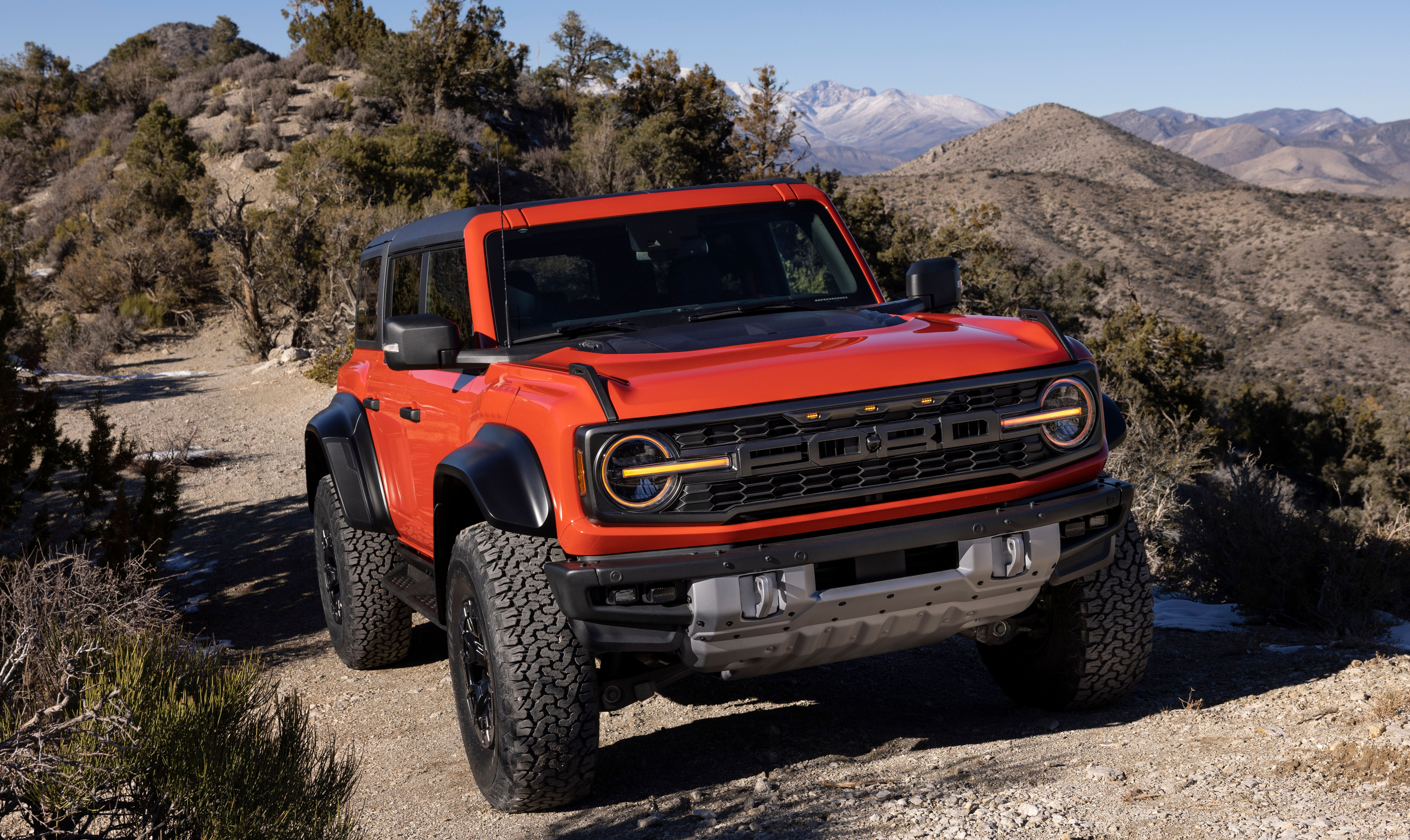 The Bronco Raptor takes on a trail