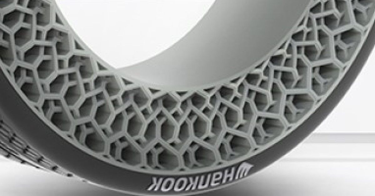 Hankook airless tire close-up view