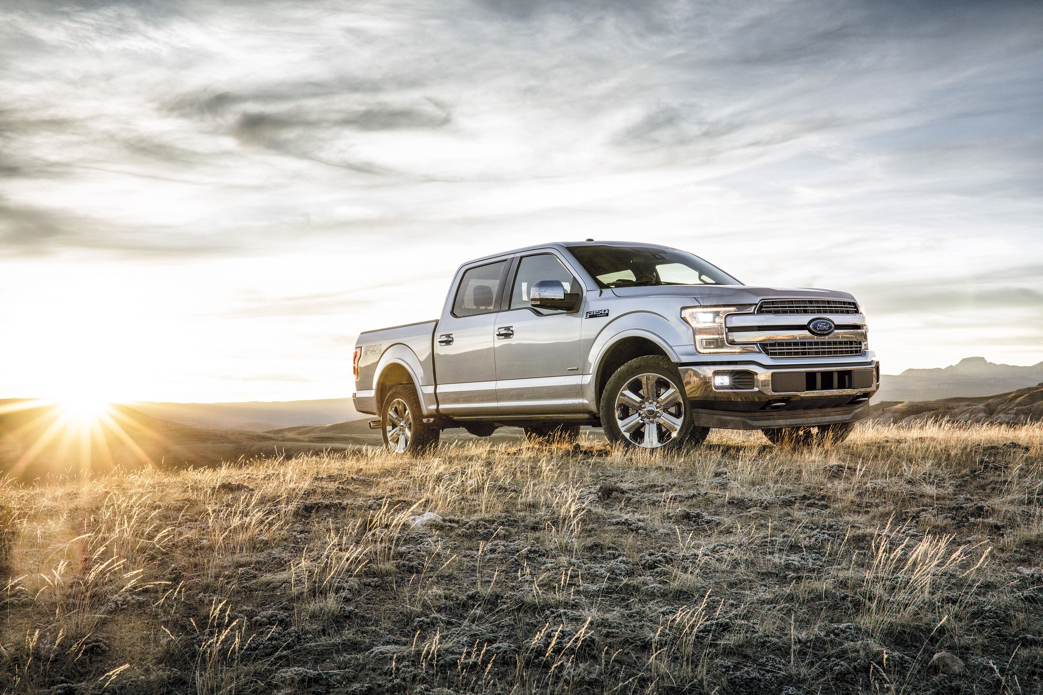 The 2018 Ford F-150 parked off-road.