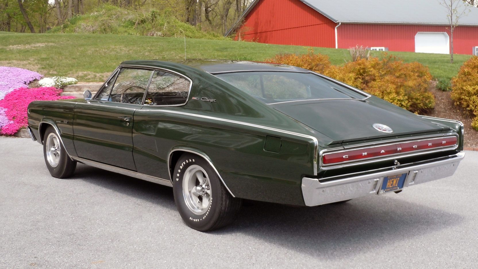 Green 1966 Dodge Charger 426 HEMI