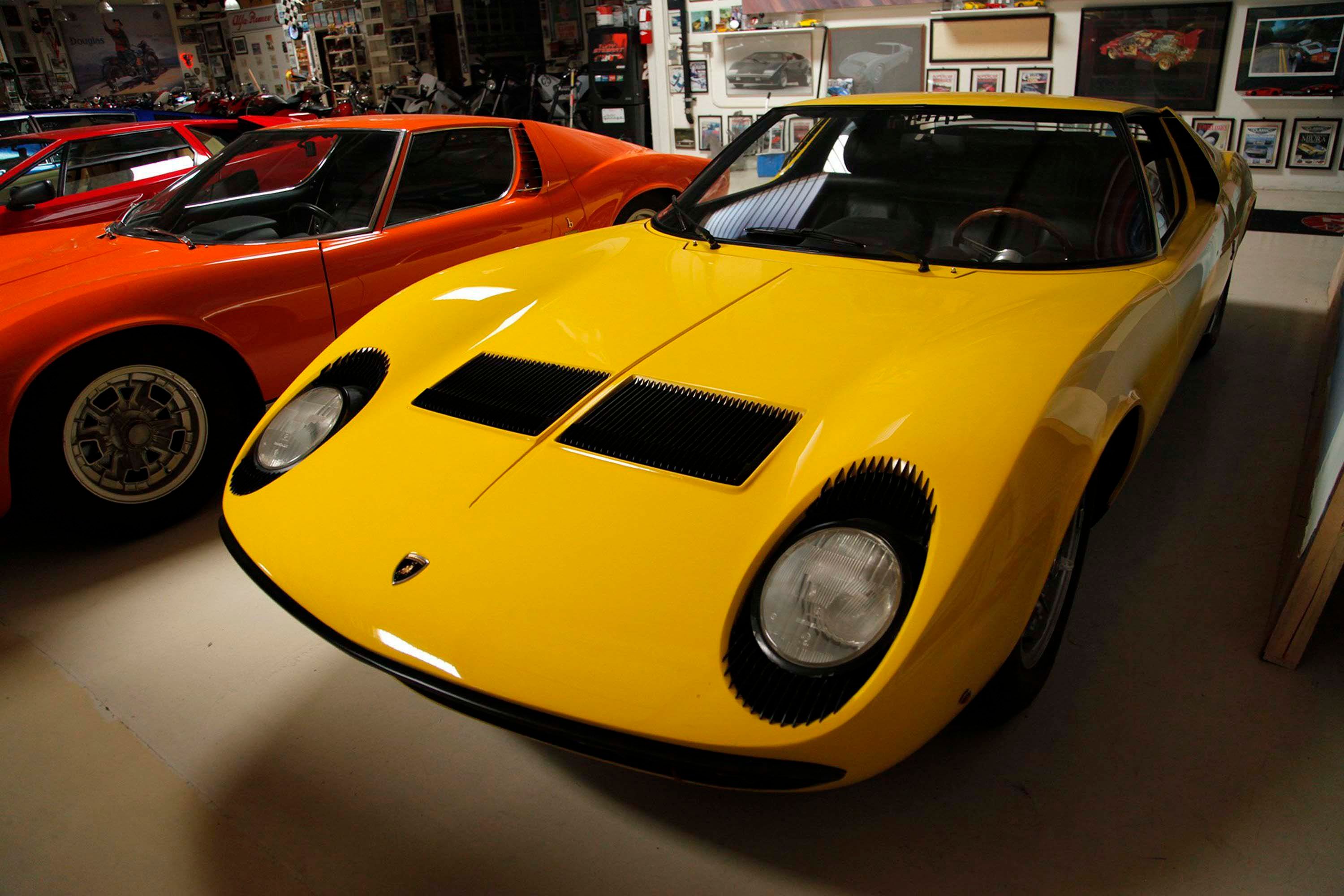 Yellow 1967 Lamborghini Miura P400