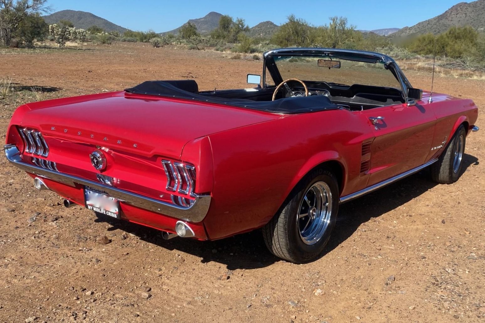 Red 1965-1973 Ford Mustang (First Generation) convertible