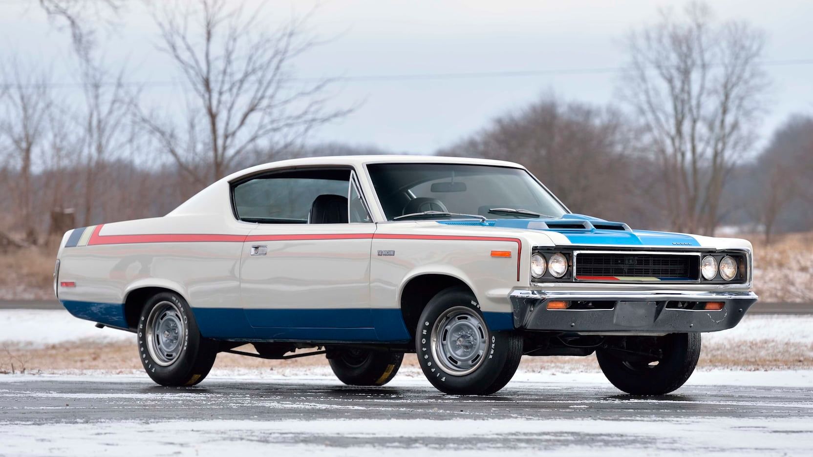 White 1970 AMC Rebel The Machine