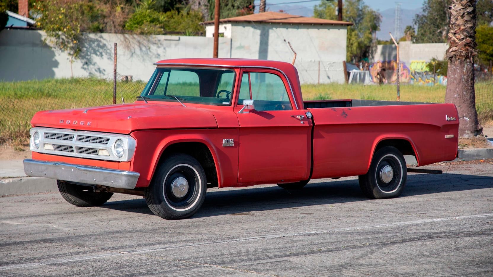 Red 1970 Dodge D100