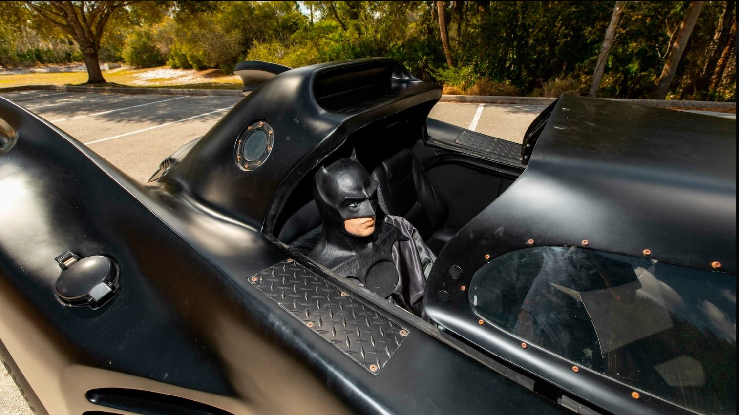 1989 Batmobile Replica with Batman inside