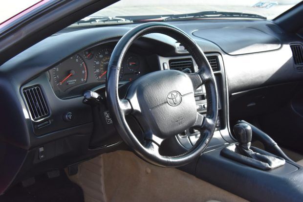 1995 Toyota MR2 interior steering wheel close up