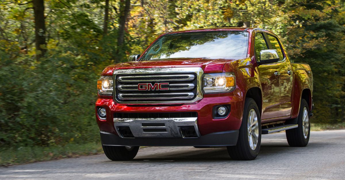 Red 2017 GMC Canyon SLT On Road