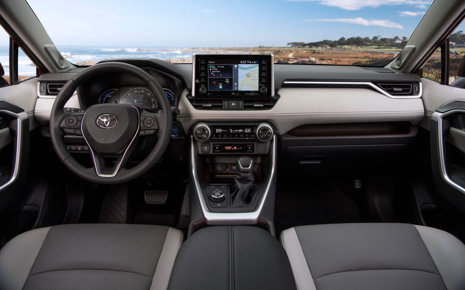 The 2021 Toyota RAV4 Hybrid Interior.