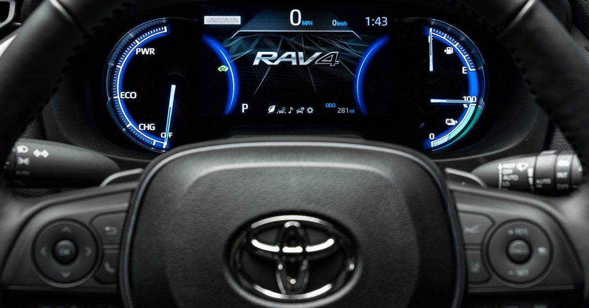  Toyota Rav4 Prime Gauge Cluster Blue