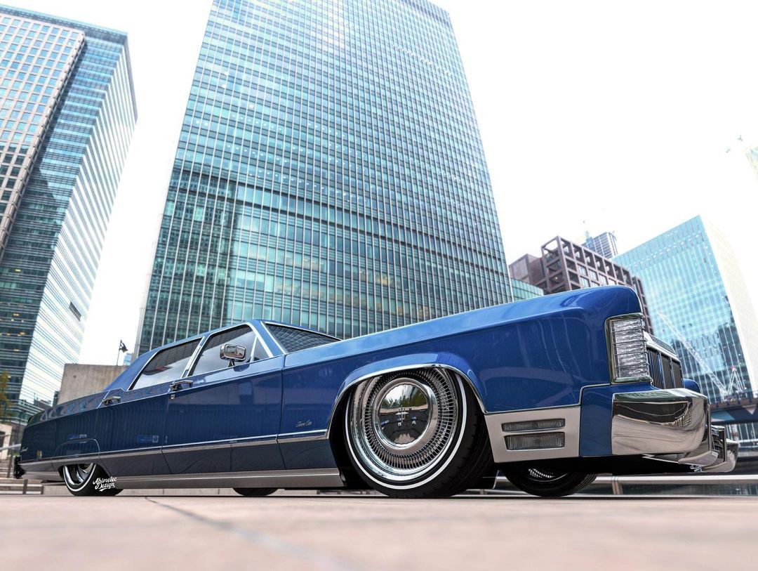 Lincoln Continental Rendering Low Rider Angle