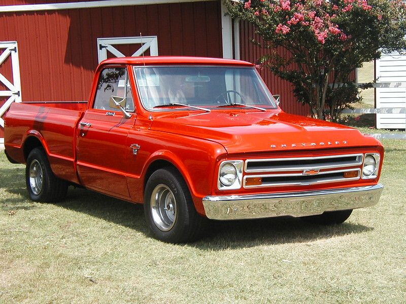 Red 1967 Chevrolet C10