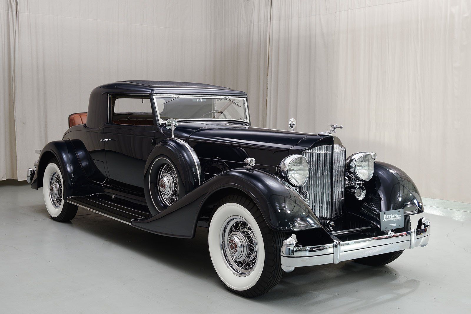 A Black 1934 Packard Twelve Coupe