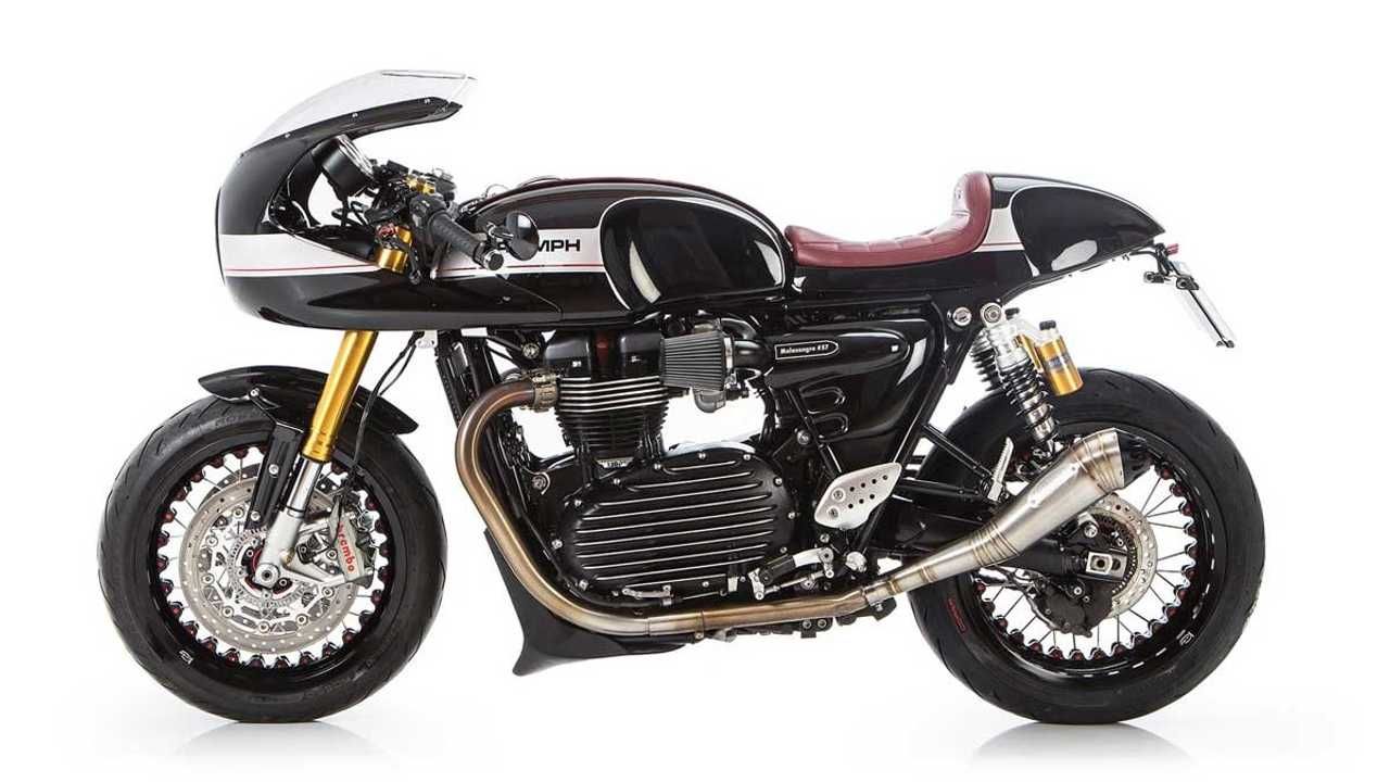 A Custom Triumph Thruxton Motorcycle