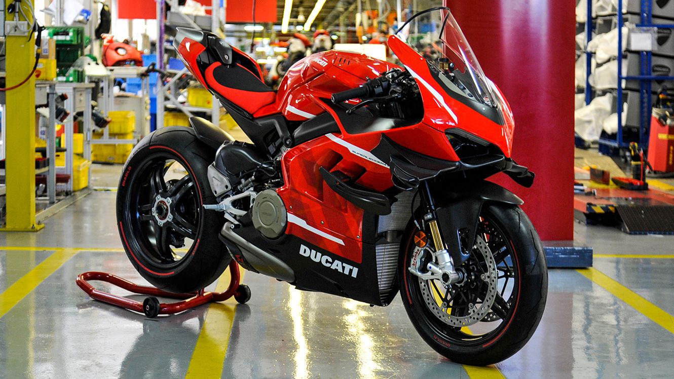 A Red Ducati Superlegerra V4