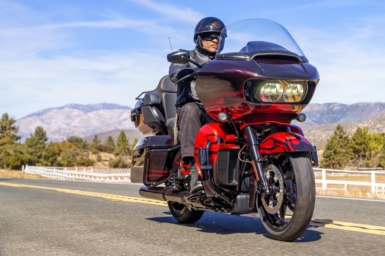 A Person Riding A 2022 Harley-Davidson CVO Road Glide Limited
