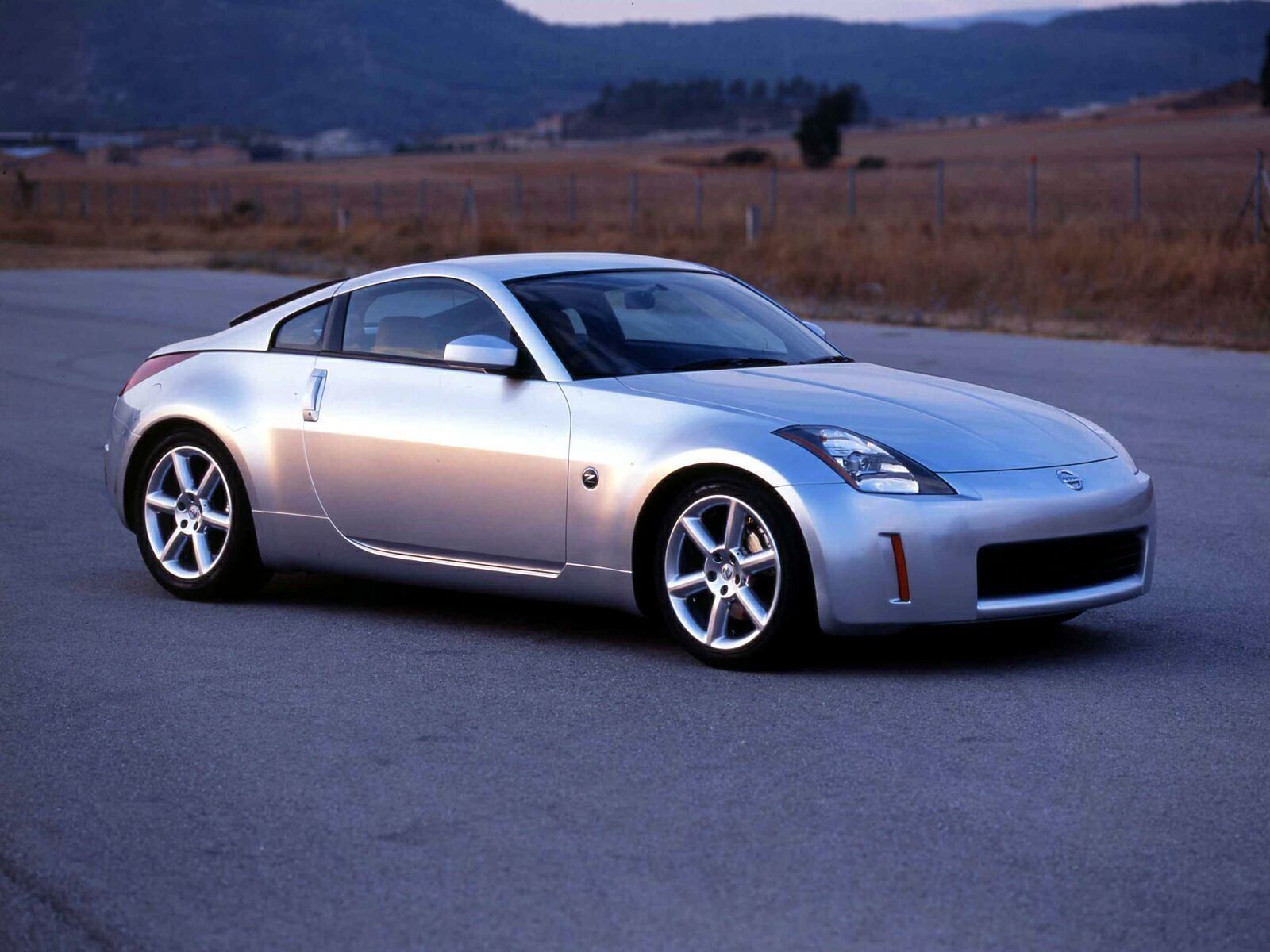 A Silver Nissan 350Z On The Road