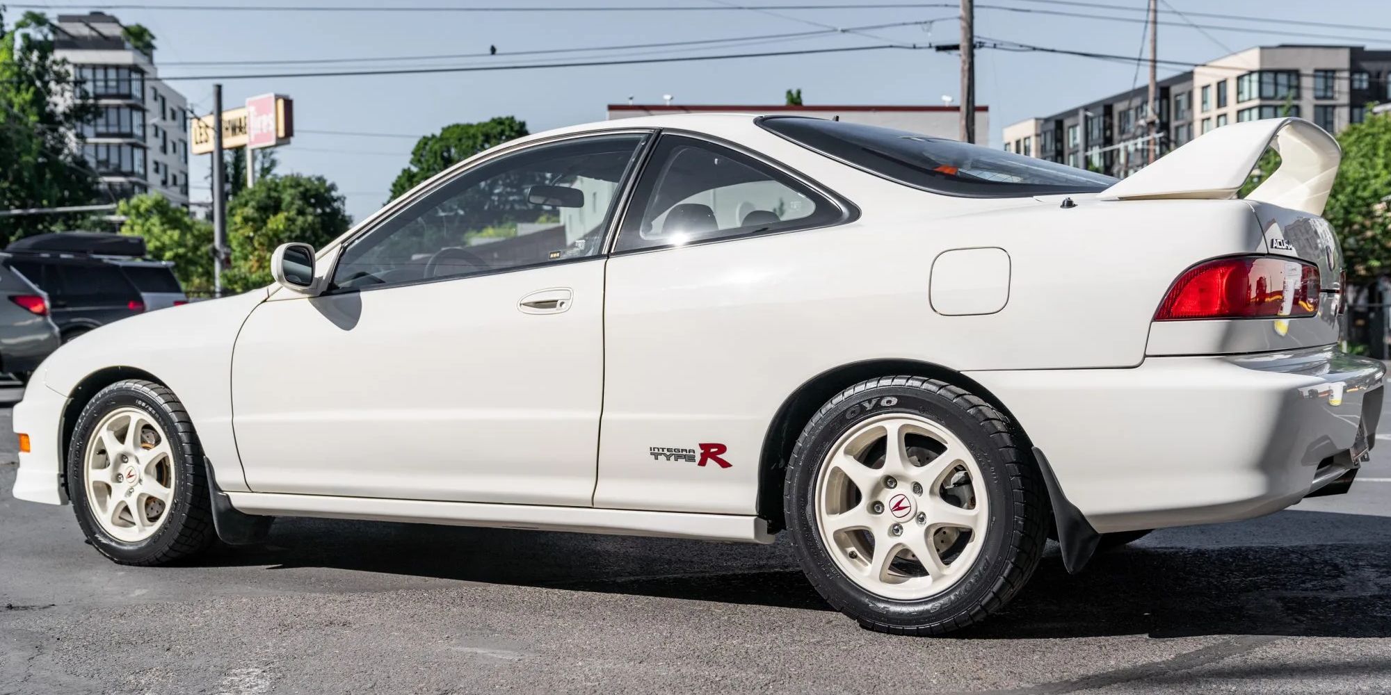 3/4 rear view of the Integra Type R, driver's side