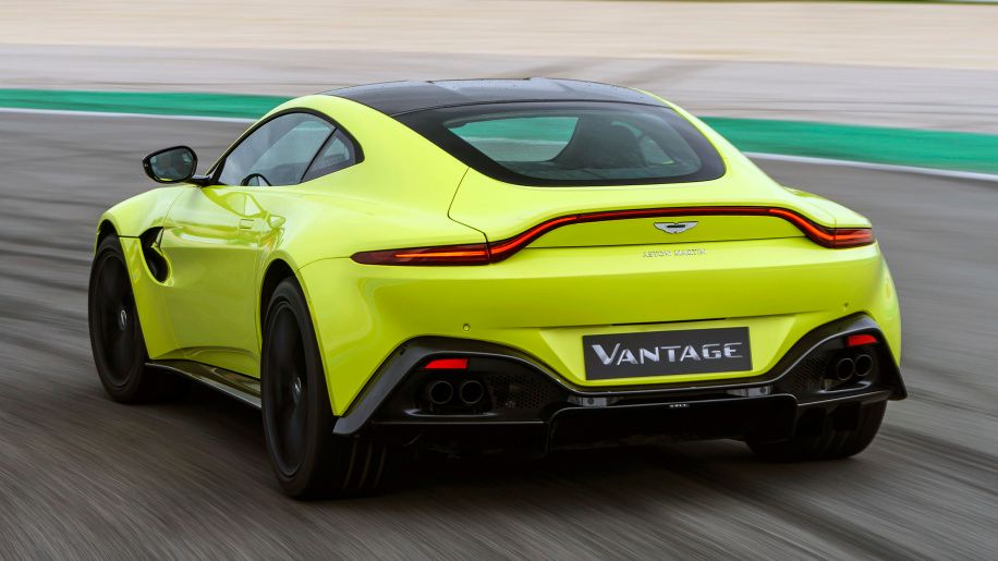 Yellow Aston Martin V12 Vantage