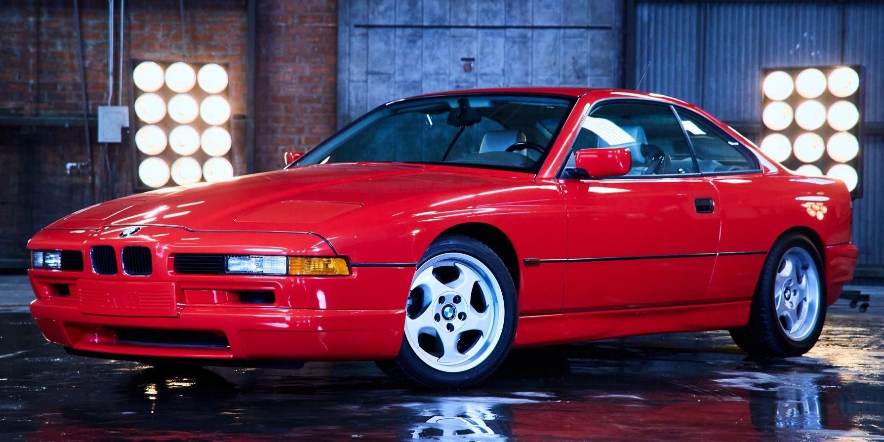 Red BMW E31 8 Series Sports Coupe parked