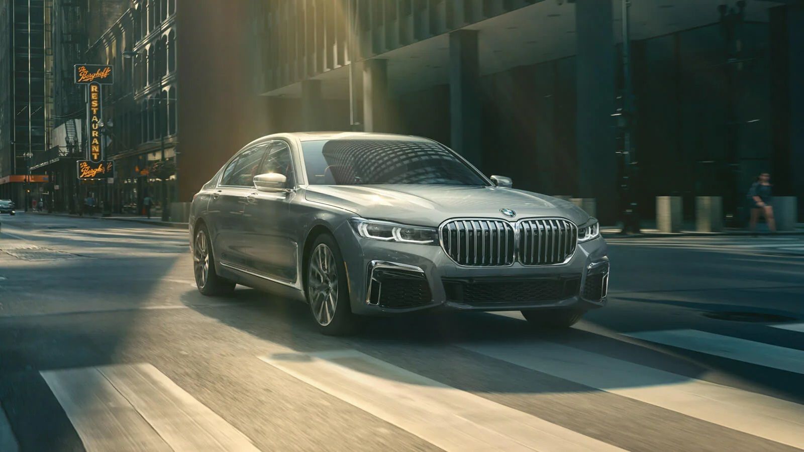The 2022 BMW M760i xDrive on the highway