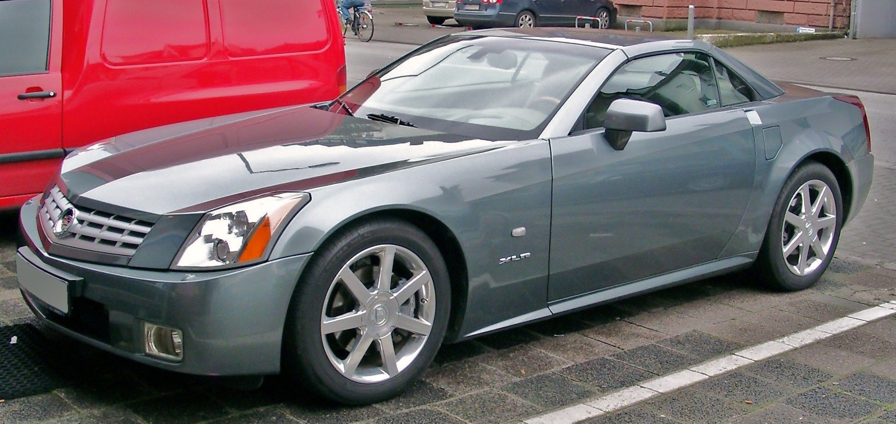 The 2009 Cadillac XLR on a parking lot.