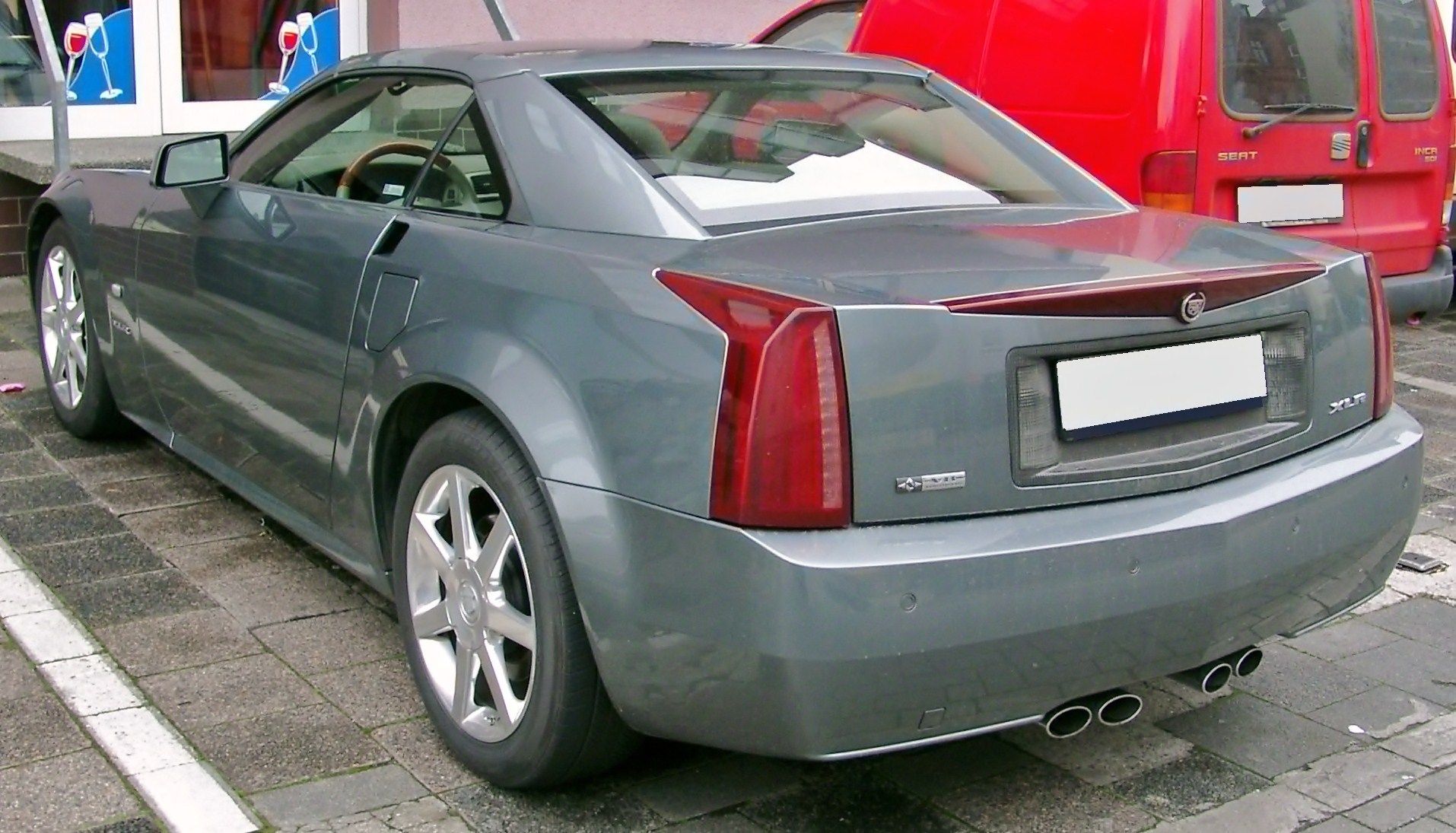 The 2009 Cadillac XLR rear view.