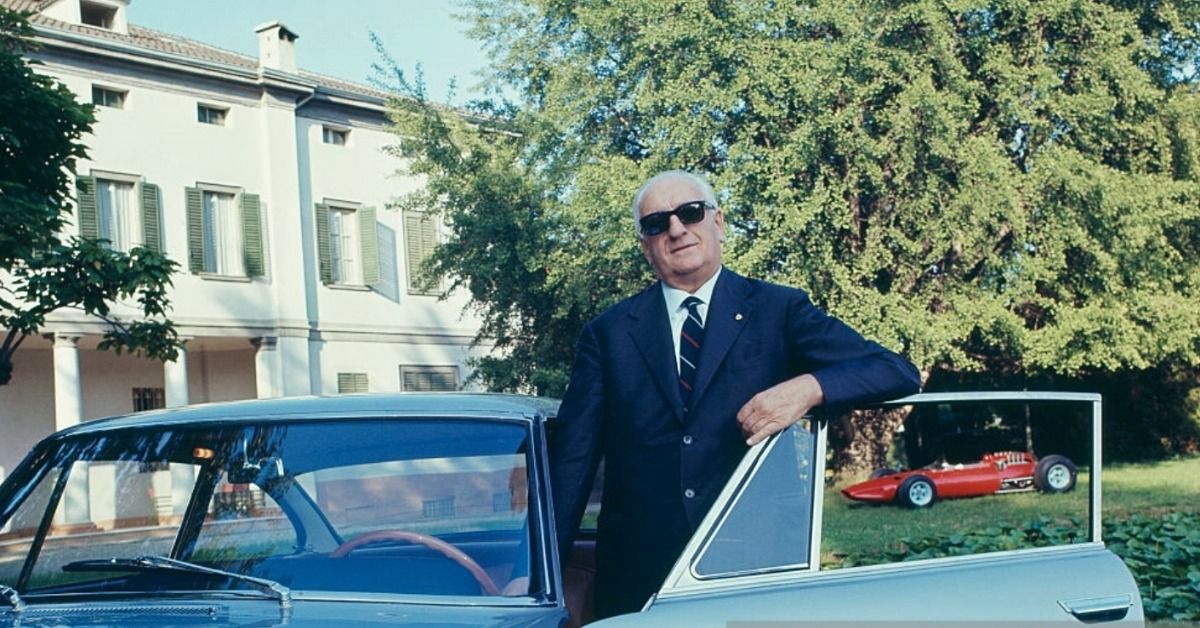 Enzo Ferrari outside his home 1964_ccexpress
