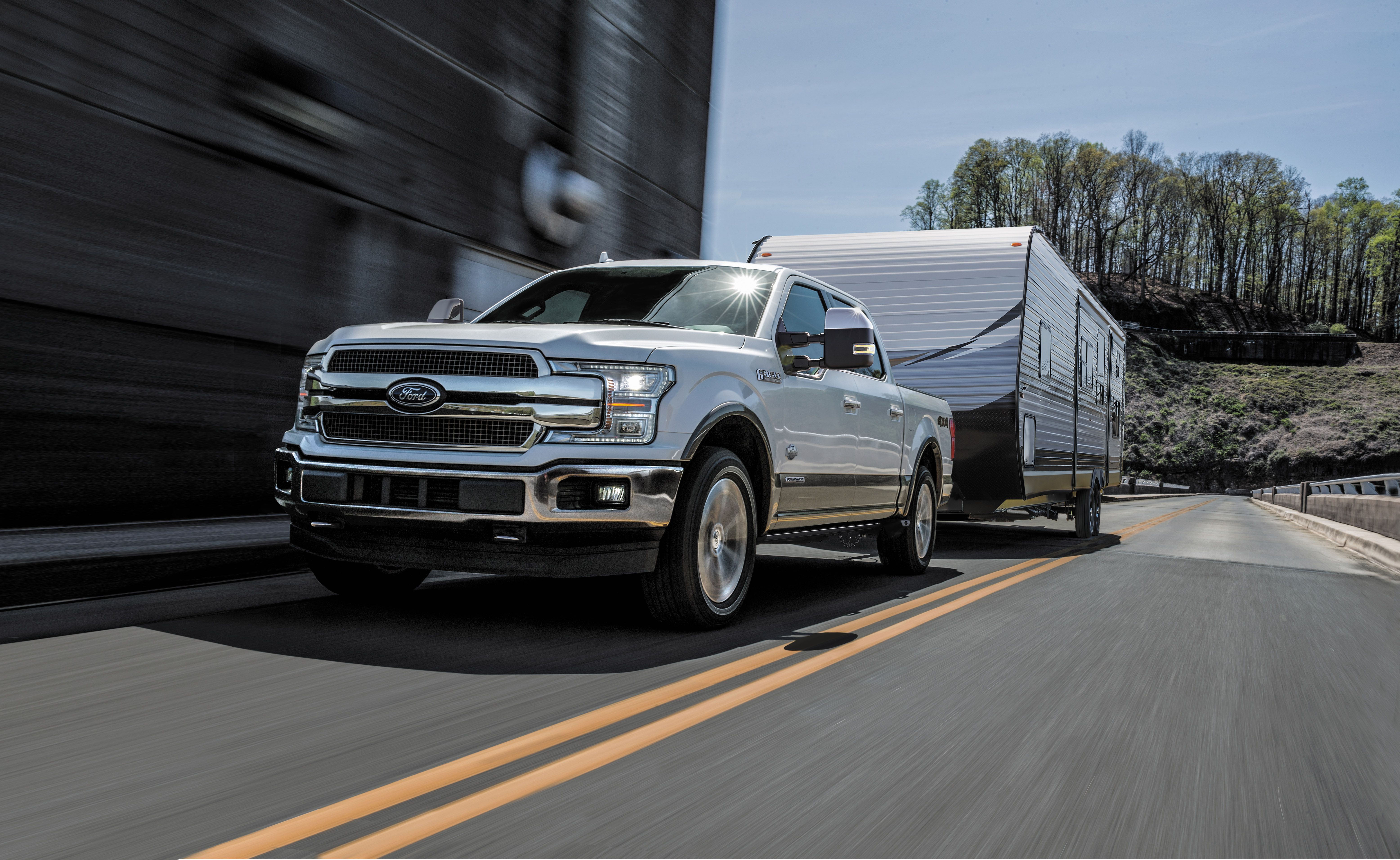 The 2018 Ford F-150 on the road.