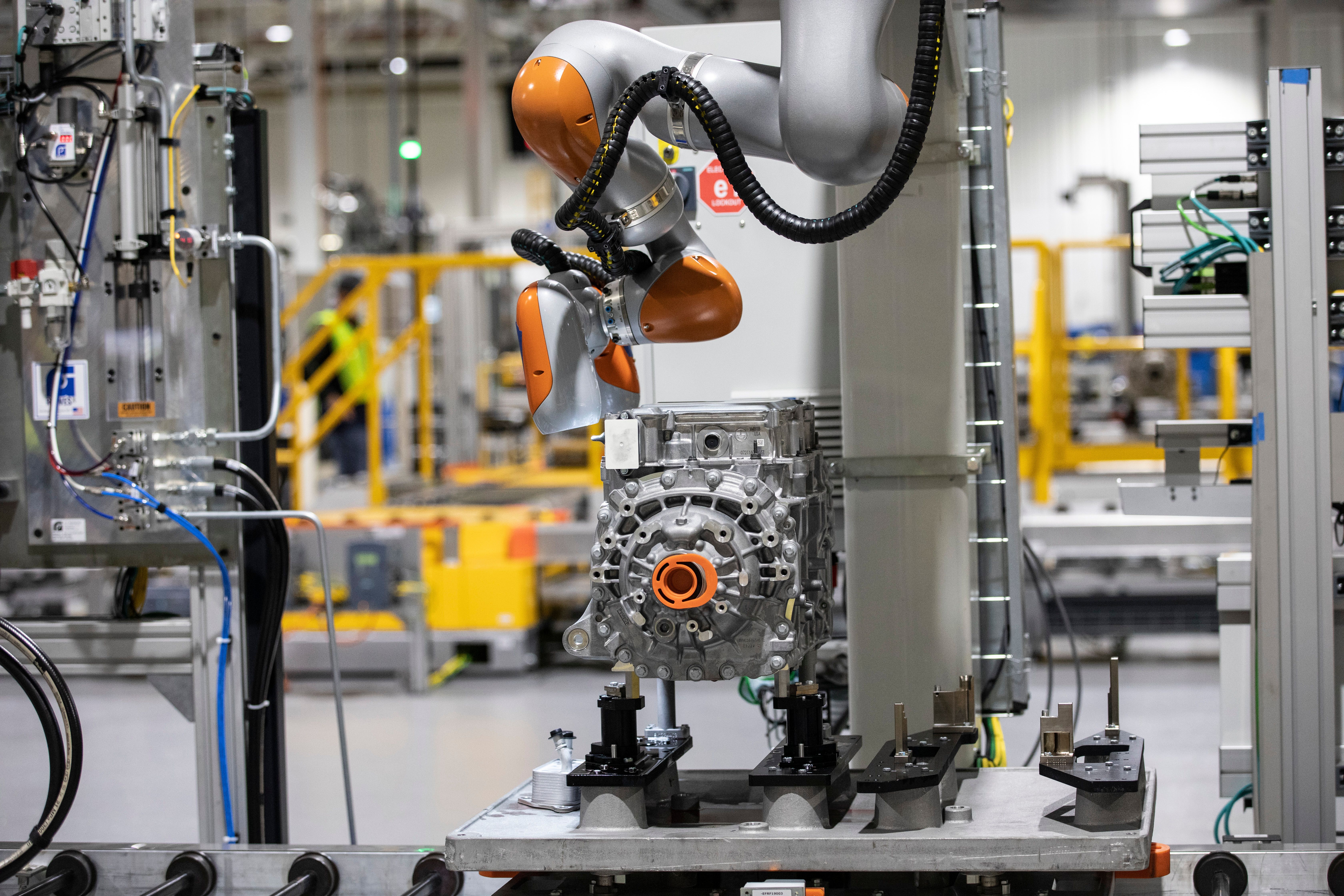 Ford's new electric powertrain center at work