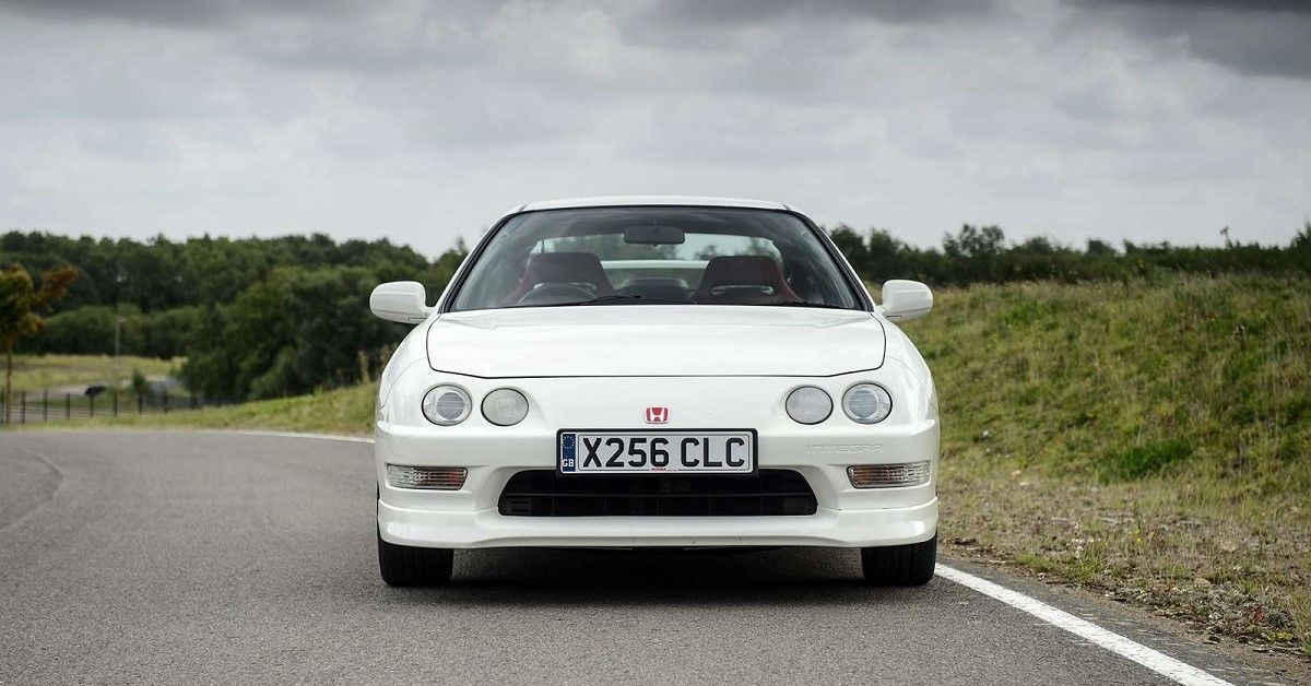Honda Integra Type R 1998, white, on road, front view