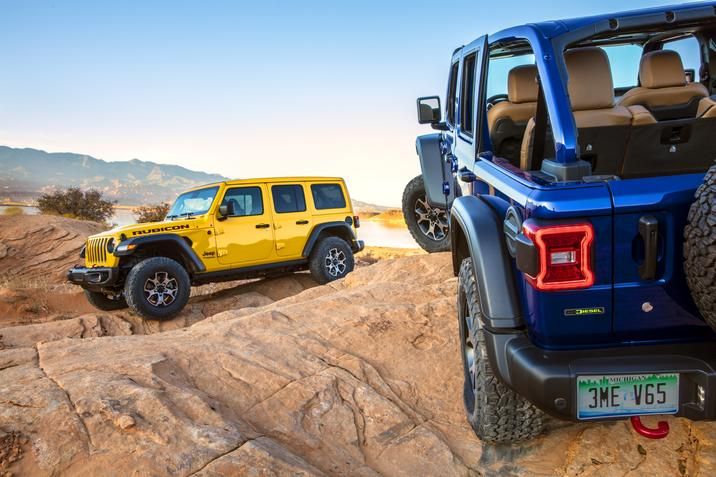 Two 2021 Jeep Wranglers.