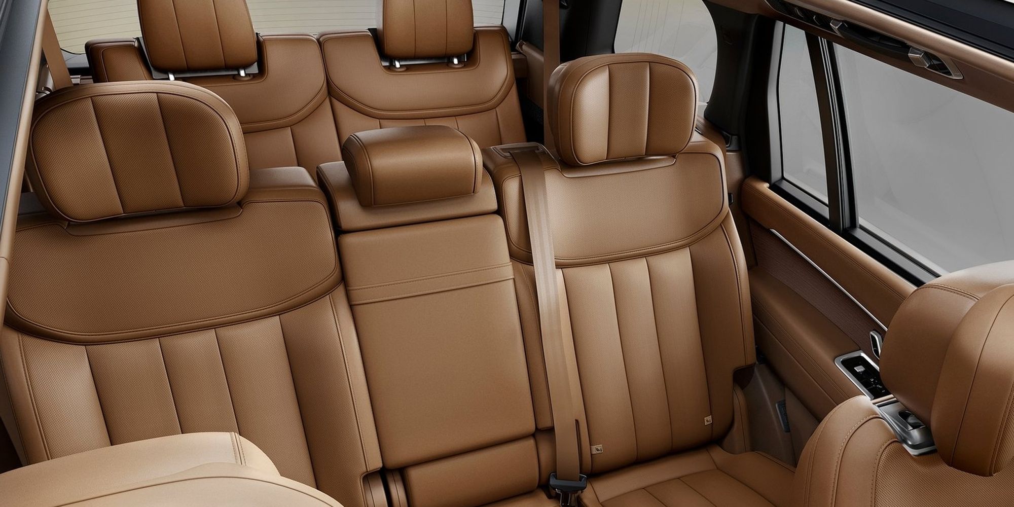 The rear seats in the new Range Rover, three-row seating