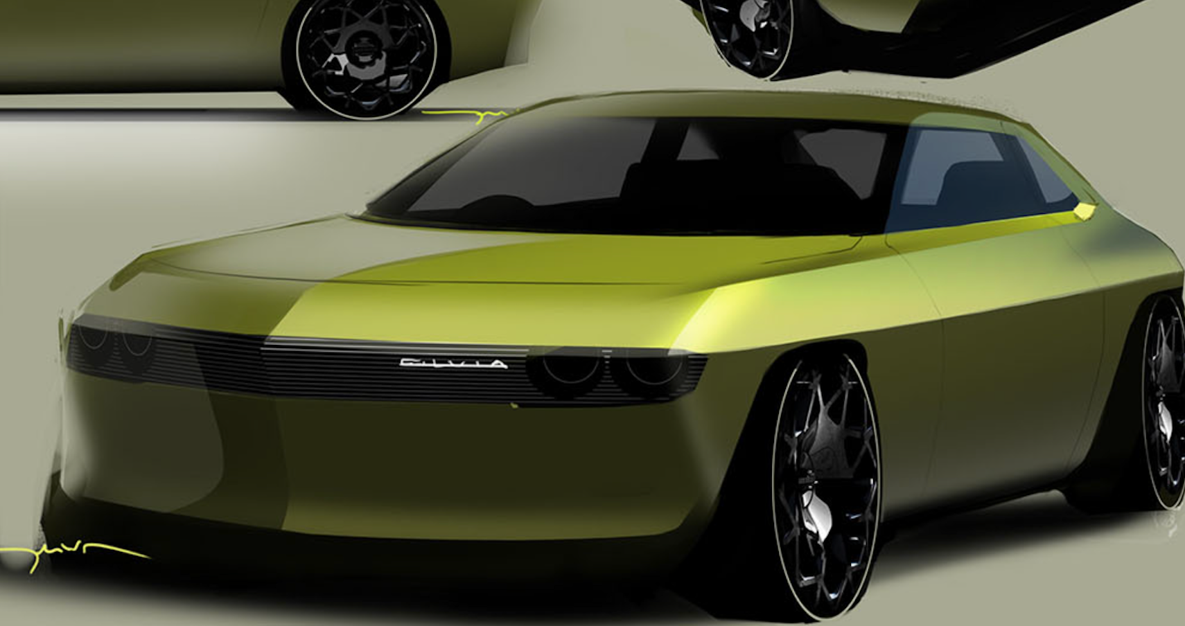 Nissan Silvia EV concept art