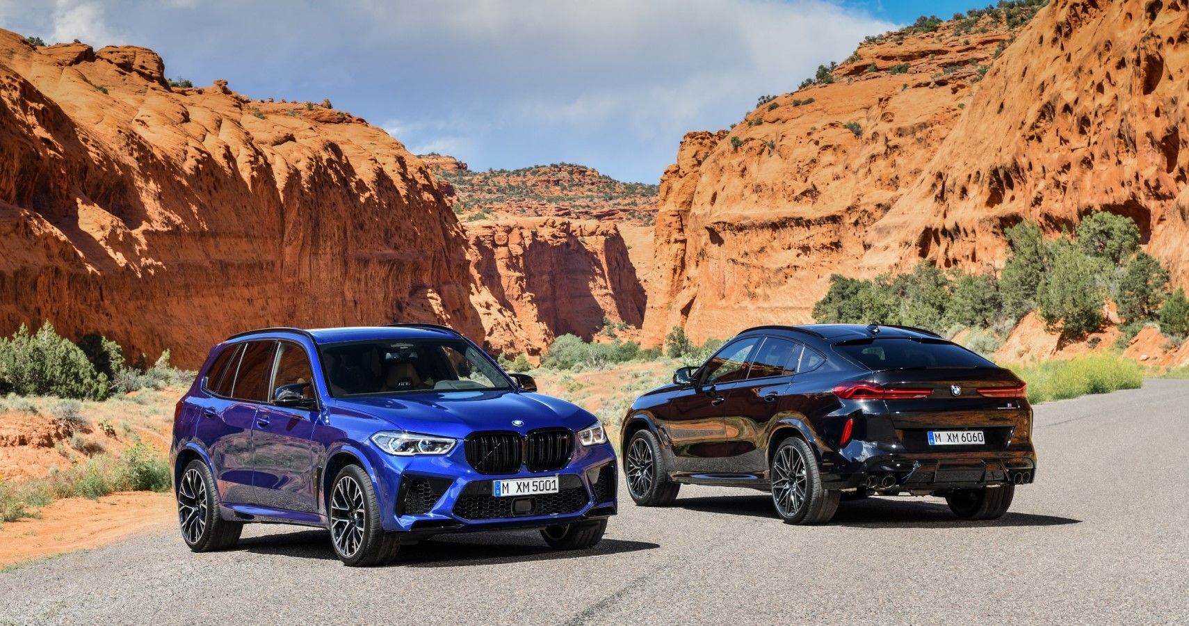 BMW X5 M and X5 M coupe front and rear view