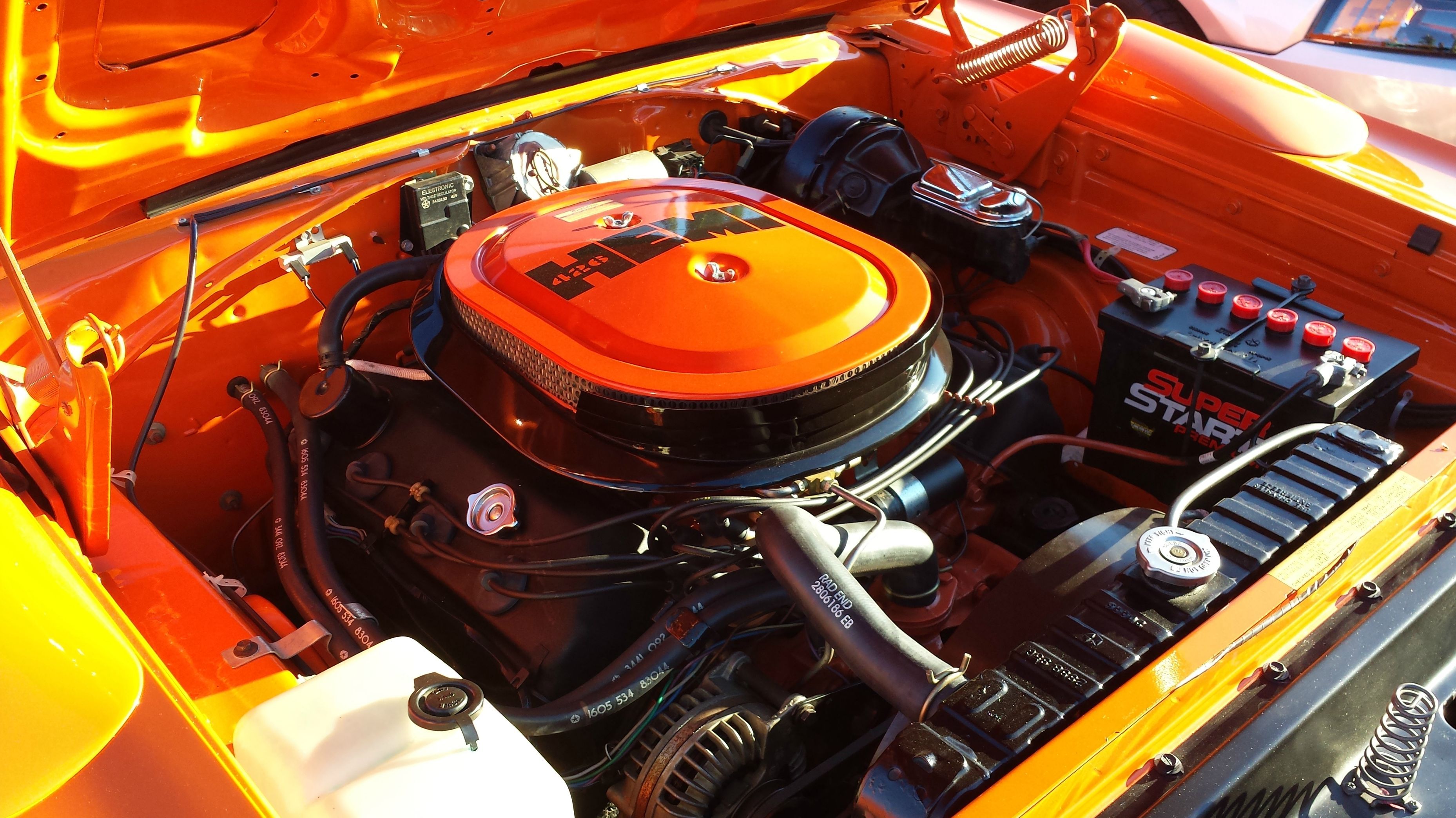 The V8 Engine Of A 1970 Plymouth Superbird