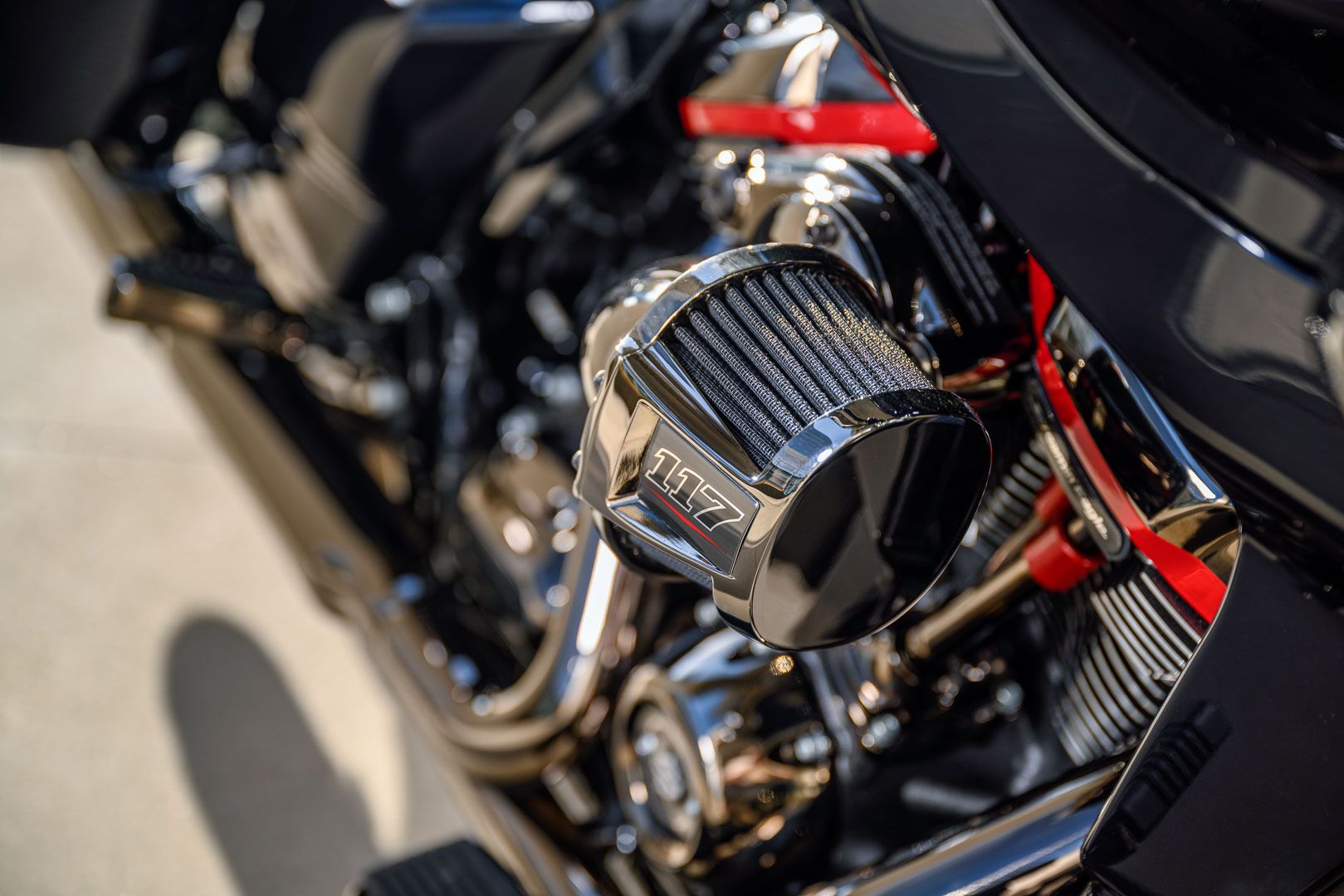 The Powerful Engine Of A 2022 Harley-Davidson CVO Road Glide Limited