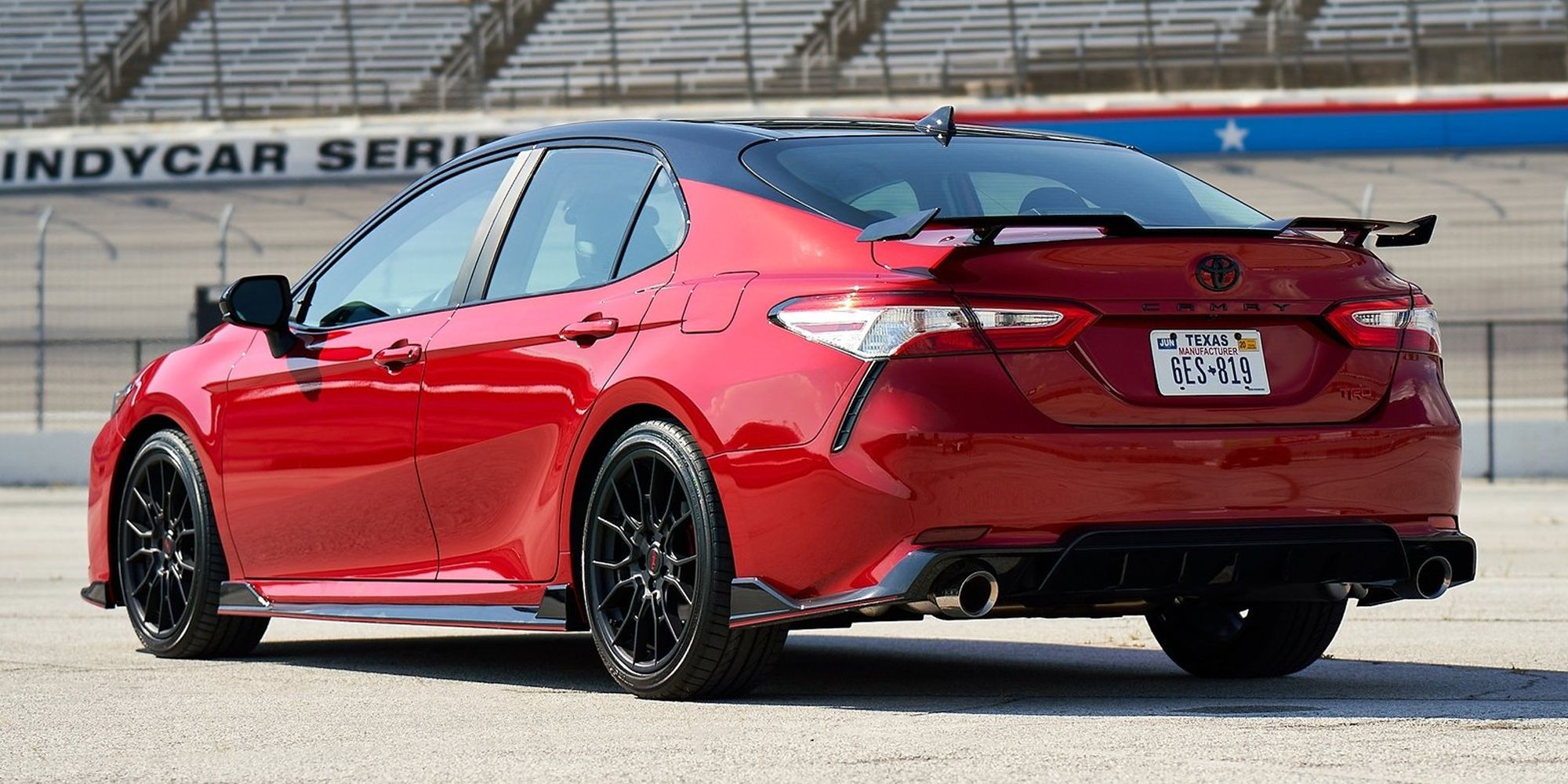The rear of a Camry TRD