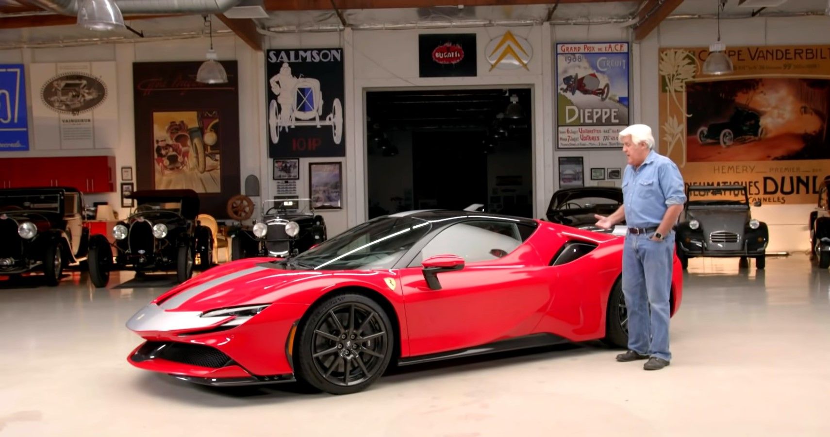 Jay Leno with the Ferrari La Ferrari