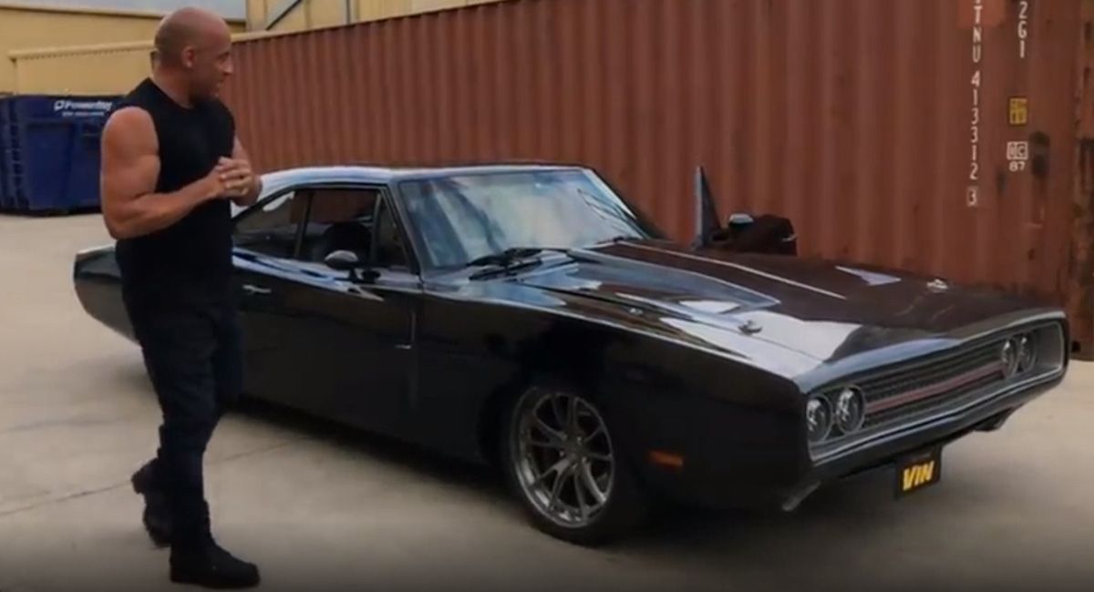 Vin Diesel With His Dodge Charger R/T