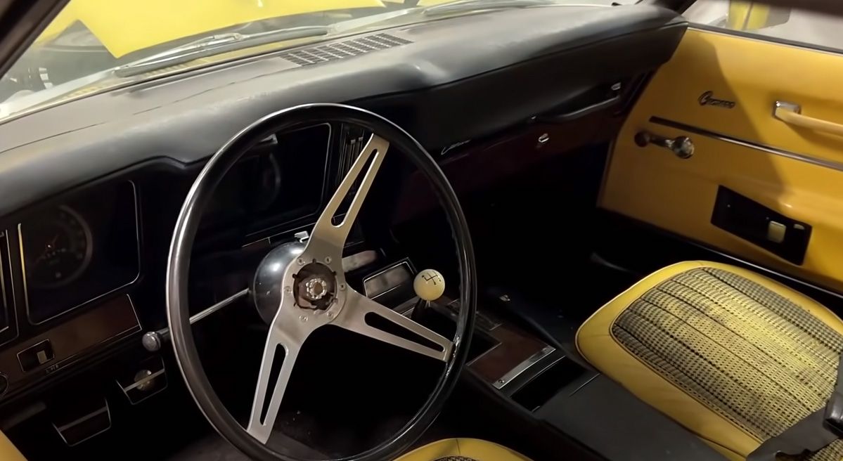 Yellow 1969 Camaro SS 396 interior