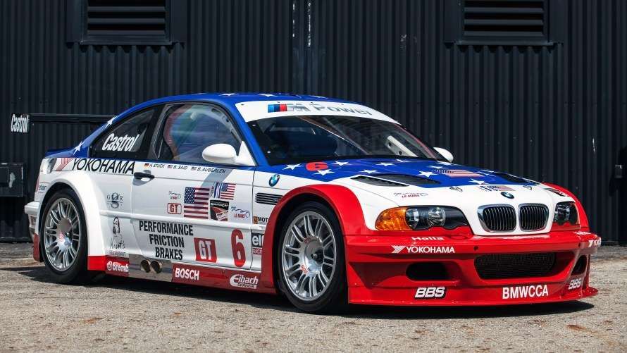 The 2001 BMW M3 GTR Race Car ready for the track. 