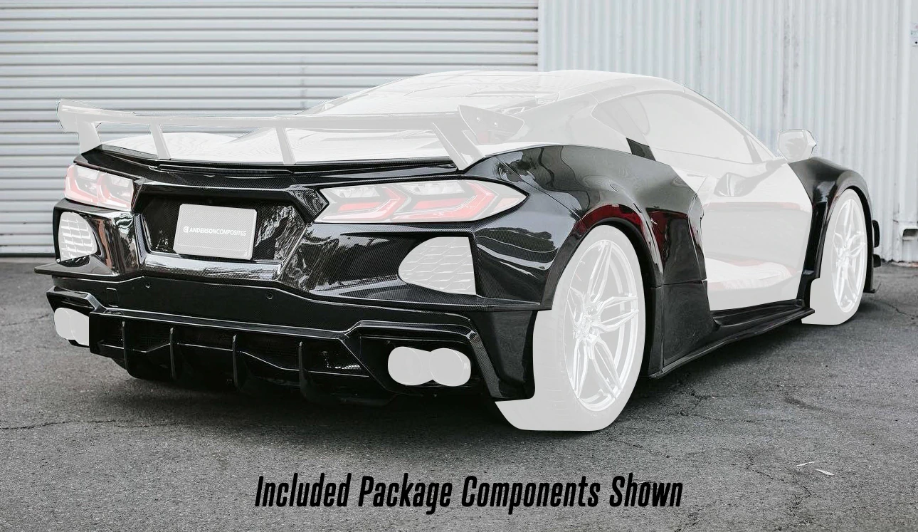wide track carbon fiber body mod corvette c8