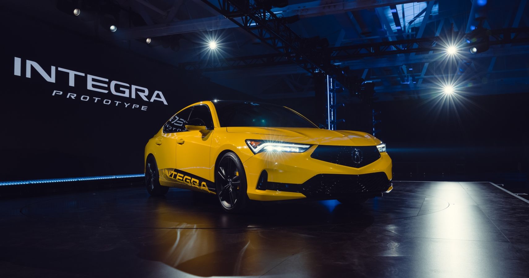 2023 Acura Integra Front Quarter View Prototype Yellow